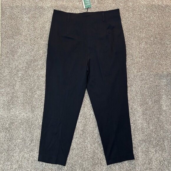 Giuliva Heritage Women's Ankle Trousers Pants Size 16 Black Pleated x H&M NWT - Picture 16 of 16